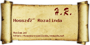 Hosszú Rozalinda névjegykártya